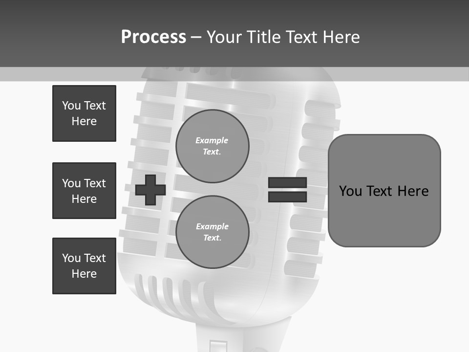 A Microphone On A Stand With A White Background PowerPoint Template