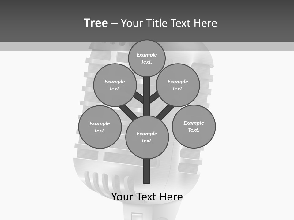 A Microphone On A Stand With A White Background PowerPoint Template