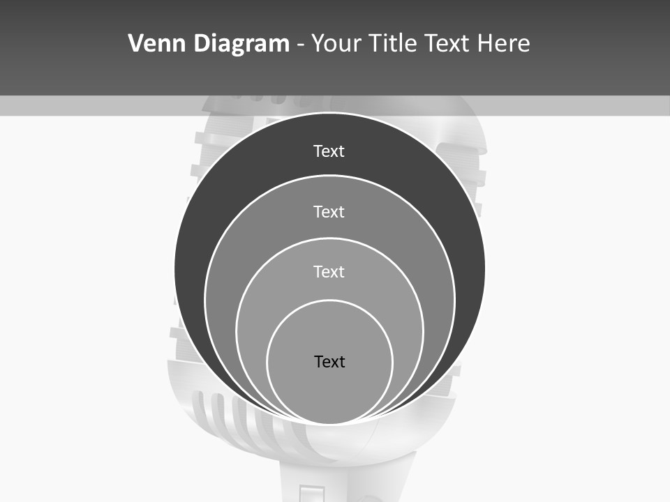 A Microphone On A Stand With A White Background PowerPoint Template