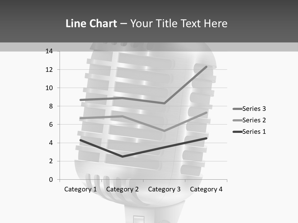 A Microphone On A Stand With A White Background PowerPoint Template
