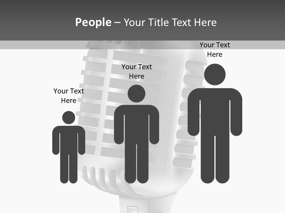 A Microphone On A Stand With A White Background PowerPoint Template