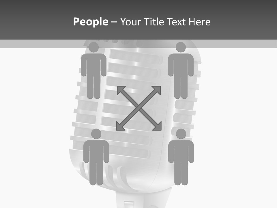 A Microphone On A Stand With A White Background PowerPoint Template