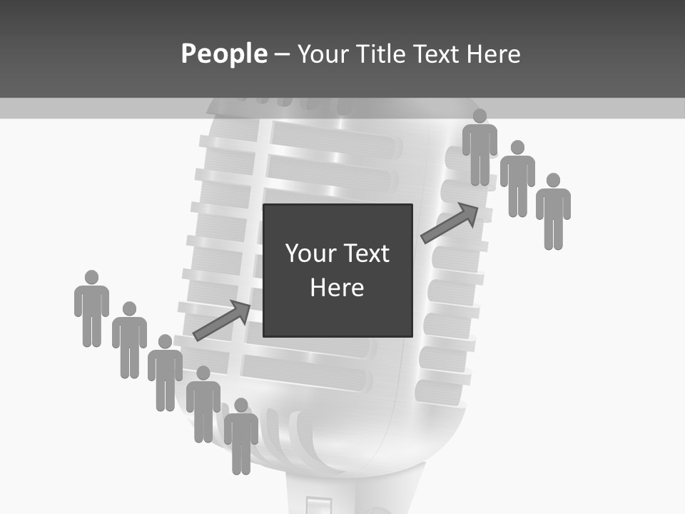 A Microphone On A Stand With A White Background PowerPoint Template