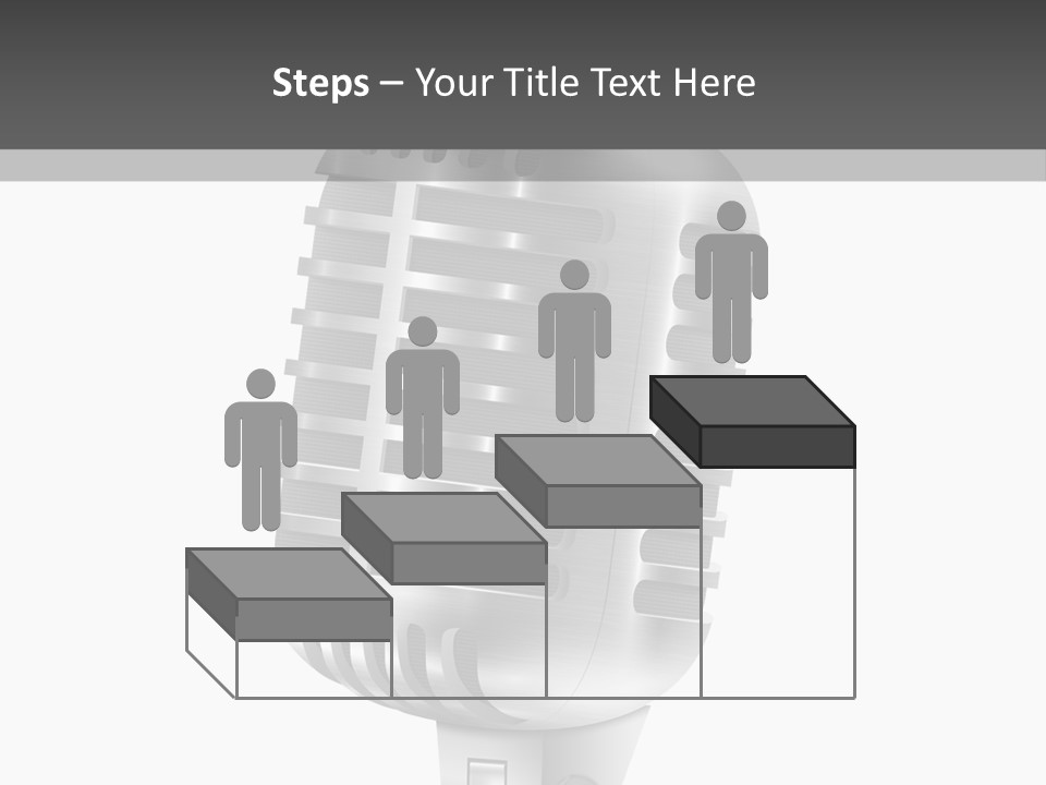 A Microphone On A Stand With A White Background PowerPoint Template