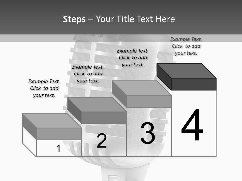 A Microphone On A Stand With A White Background PowerPoint Template
