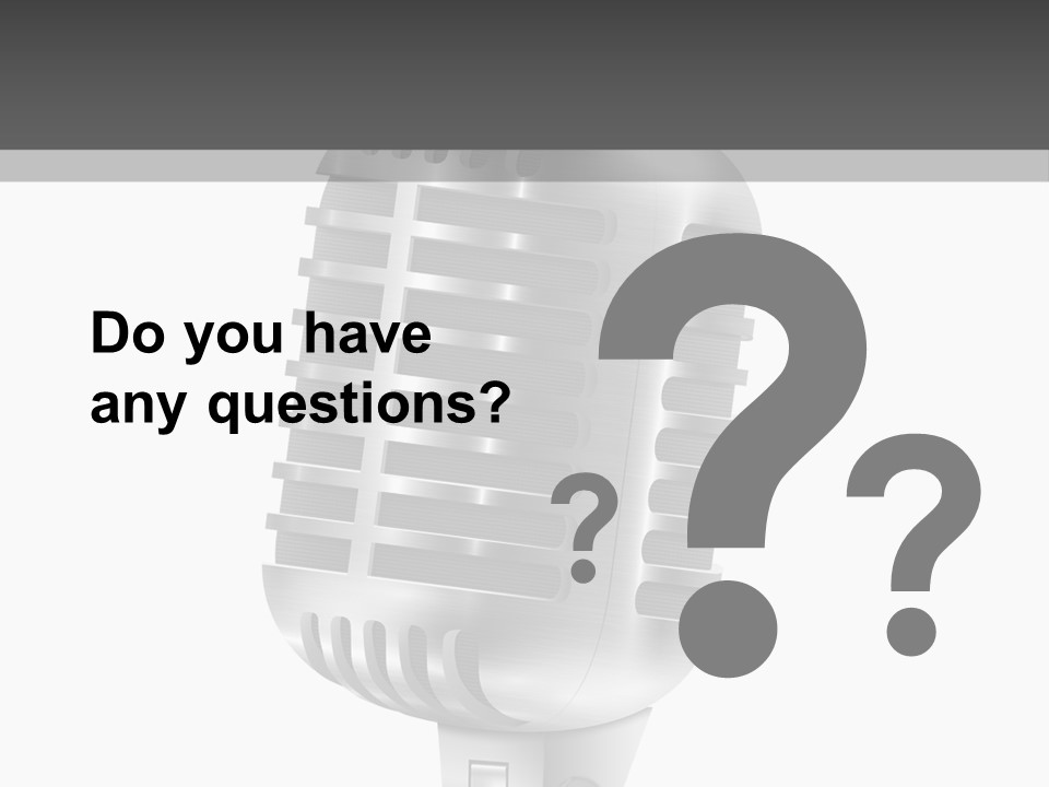 A Microphone On A Stand With A White Background PowerPoint Template