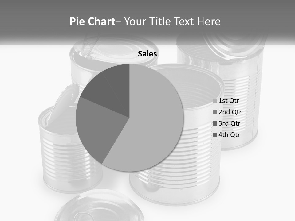 A Group Of Tin Cans On A White Background PowerPoint Template