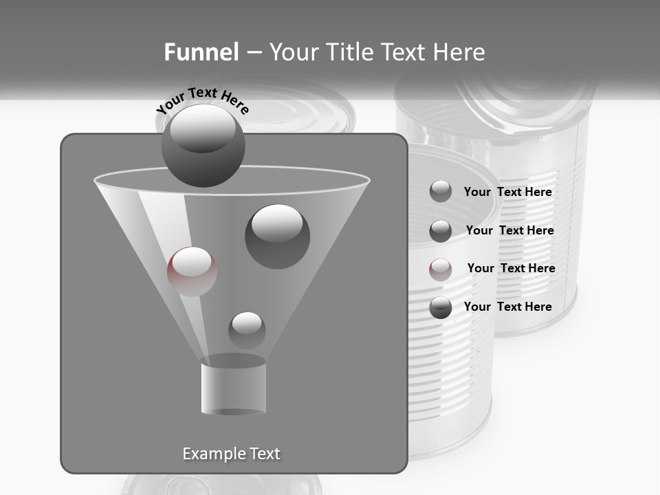 A Group Of Tin Cans On A White Background PowerPoint Template