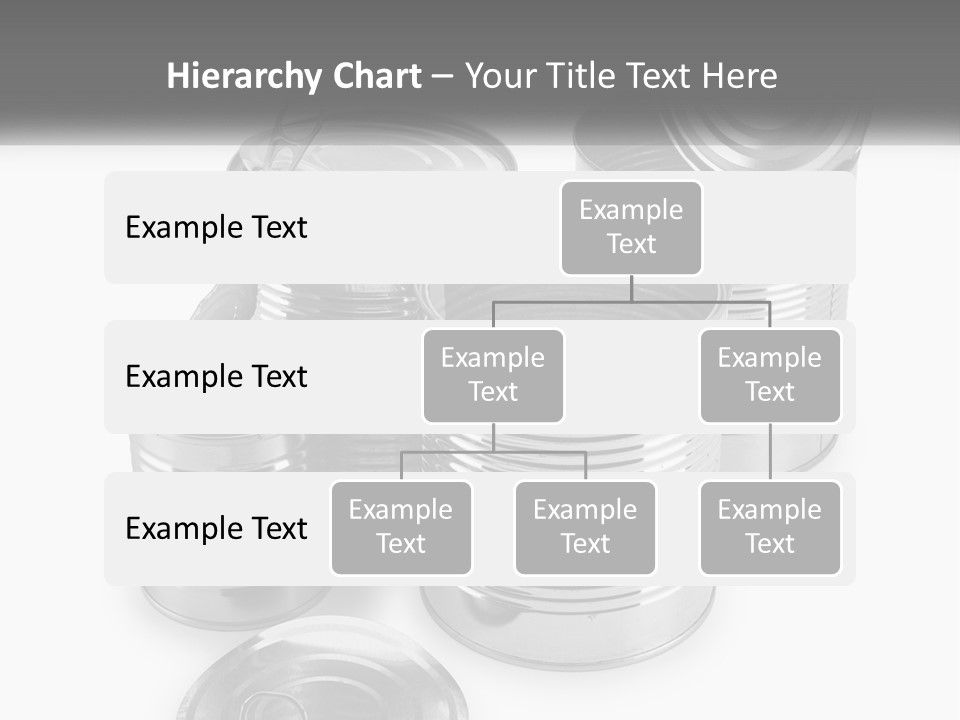 A Group Of Tin Cans On A White Background PowerPoint Template