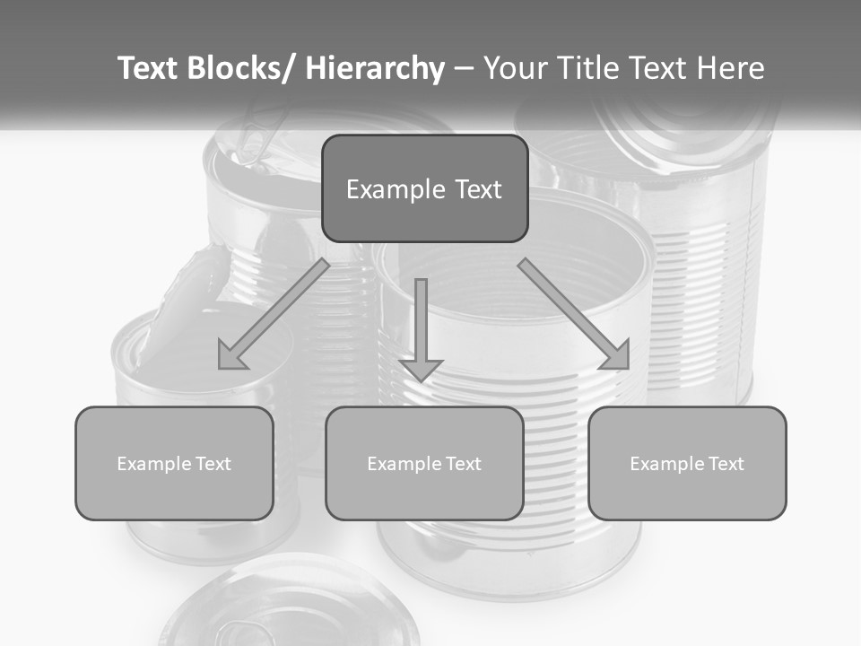 A Group Of Tin Cans On A White Background PowerPoint Template