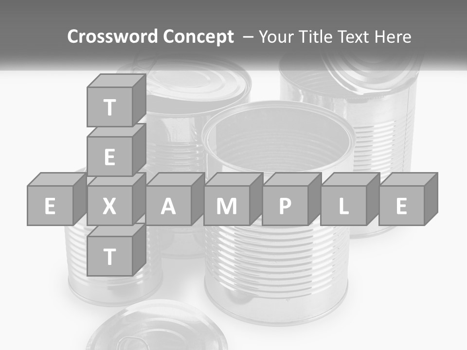 A Group Of Tin Cans On A White Background PowerPoint Template