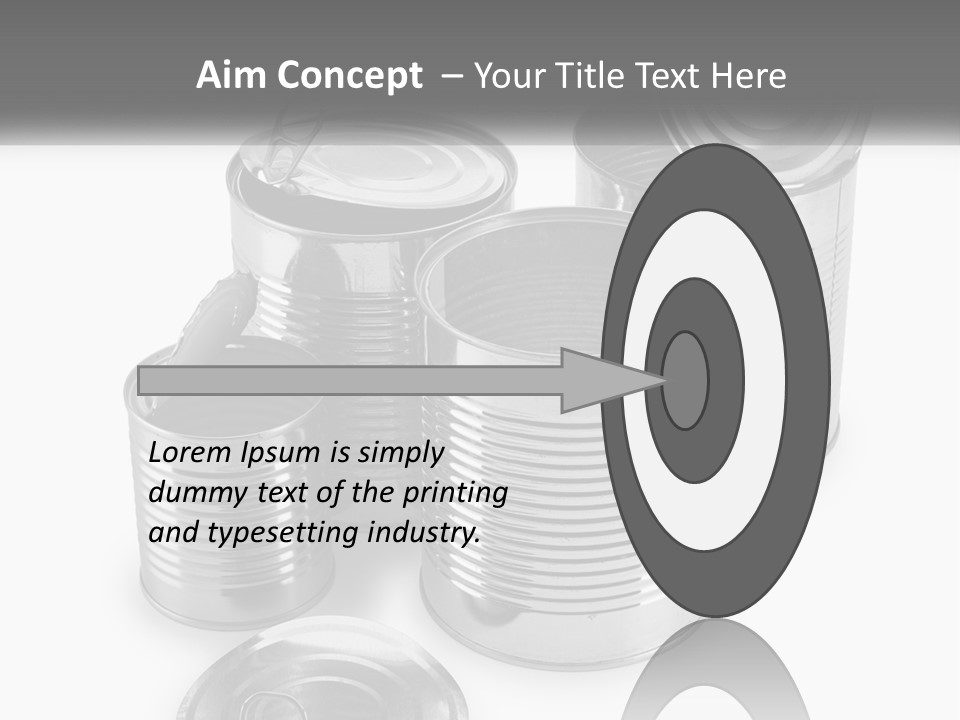 A Group Of Tin Cans On A White Background PowerPoint Template