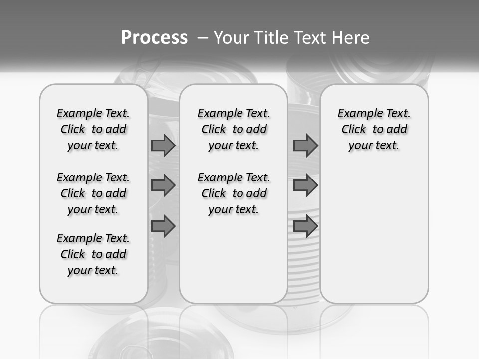 A Group Of Tin Cans On A White Background PowerPoint Template