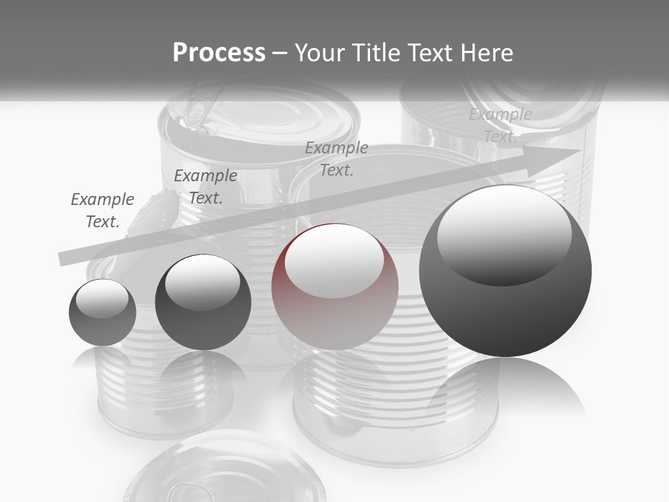 A Group Of Tin Cans On A White Background PowerPoint Template