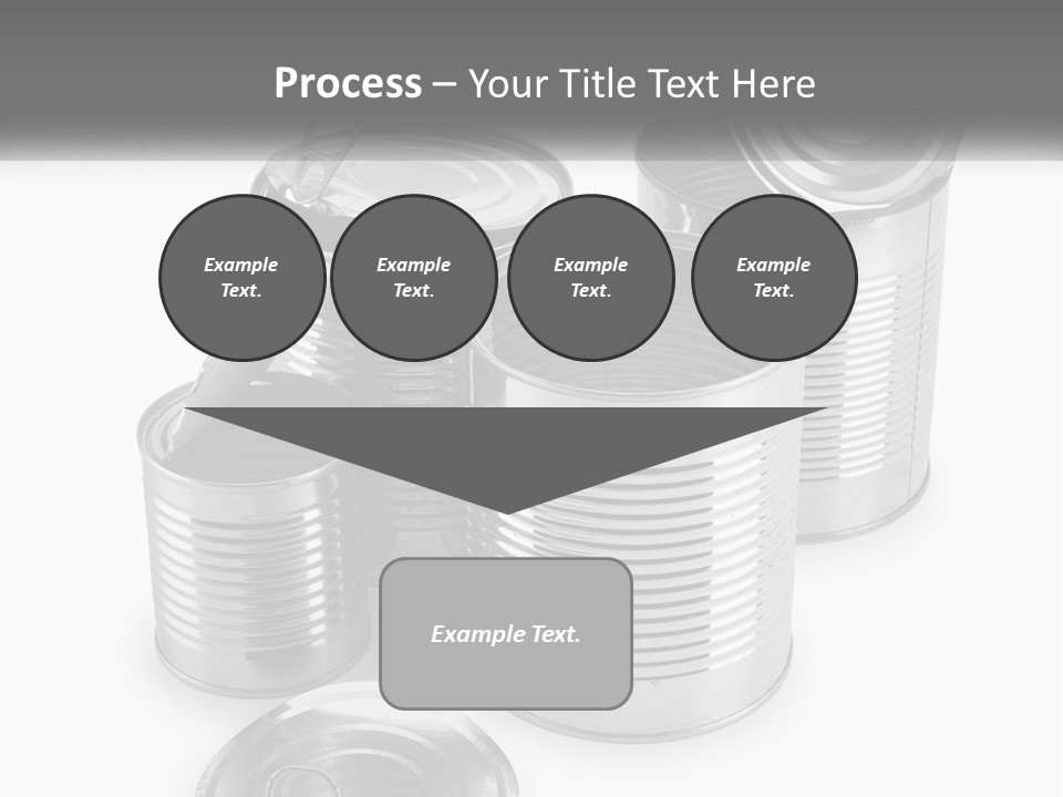 A Group Of Tin Cans On A White Background PowerPoint Template
