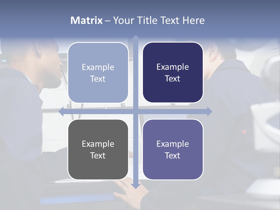 A Couple Of Men Sitting In Front Of A Laptop Computer PowerPoint Template