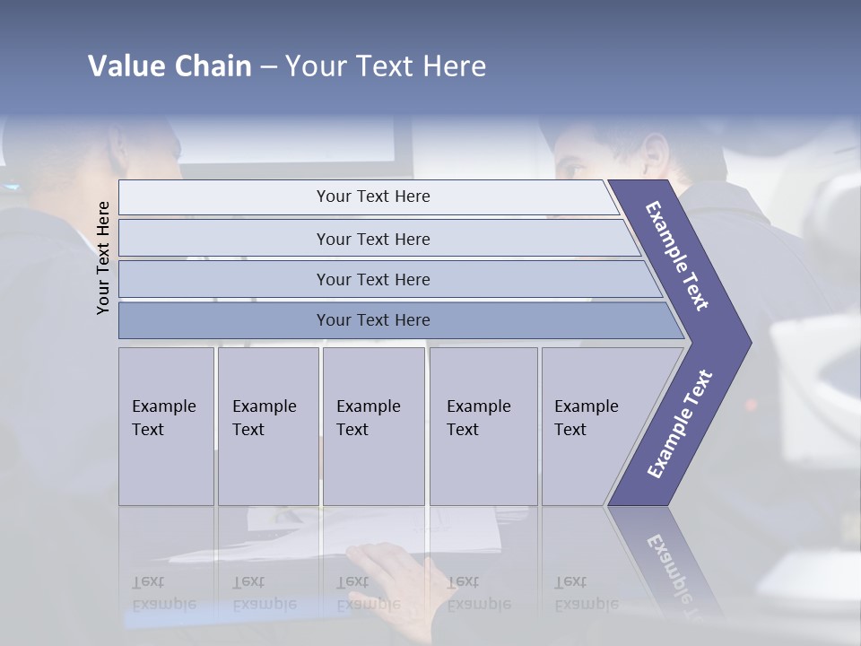 A Couple Of Men Sitting In Front Of A Laptop Computer PowerPoint Template