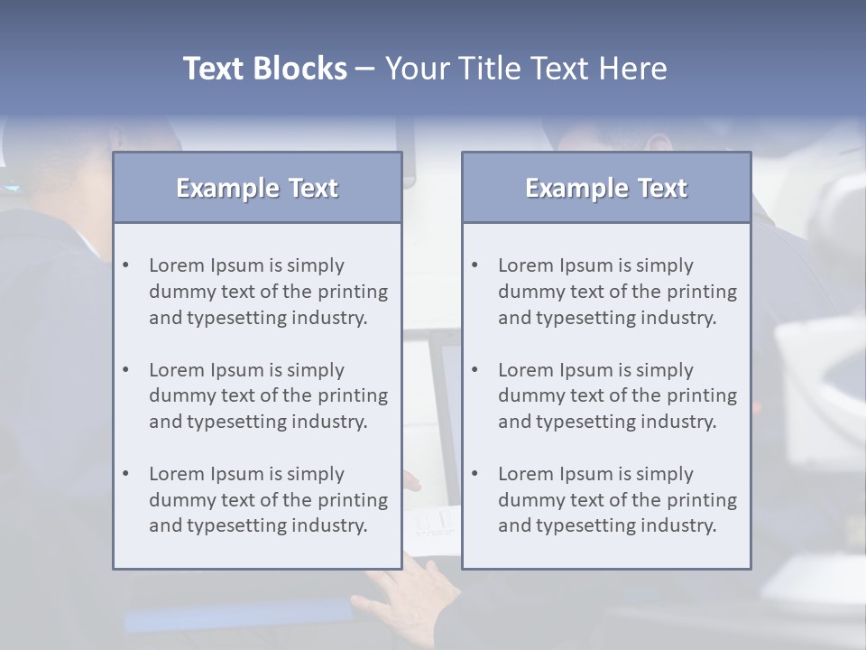 A Couple Of Men Sitting In Front Of A Laptop Computer PowerPoint Template