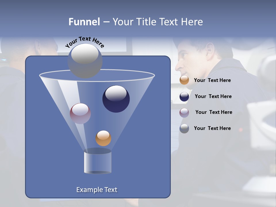 A Couple Of Men Sitting In Front Of A Laptop Computer PowerPoint Template