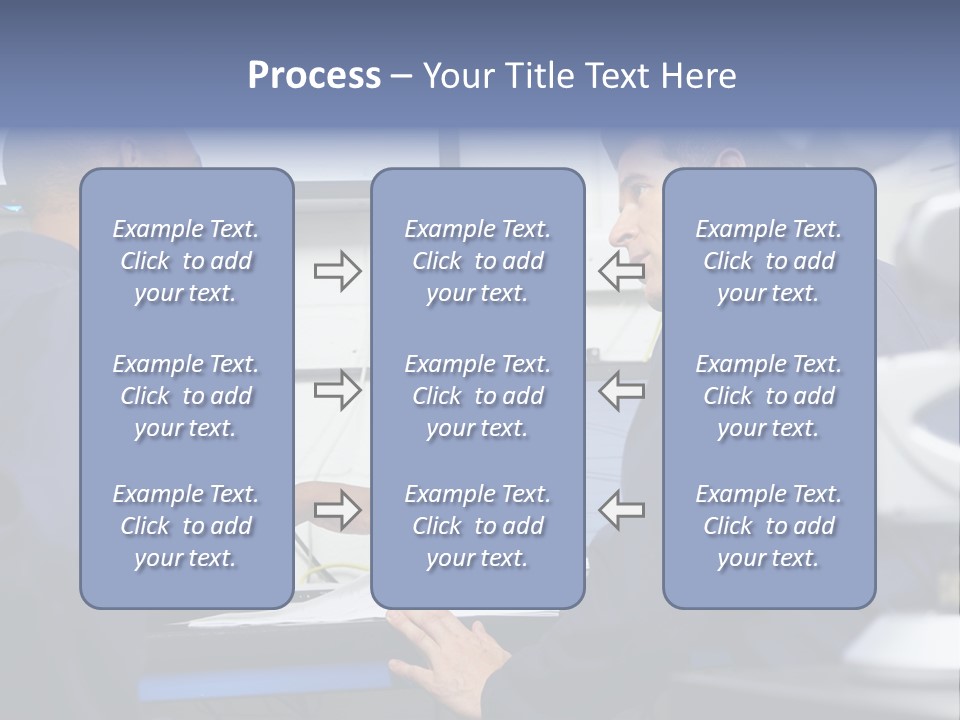 A Couple Of Men Sitting In Front Of A Laptop Computer PowerPoint Template