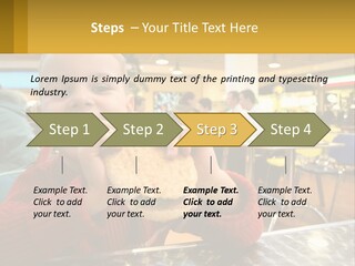 A Young Boy Eating A Sandwich In A Restaurant PowerPoint Template