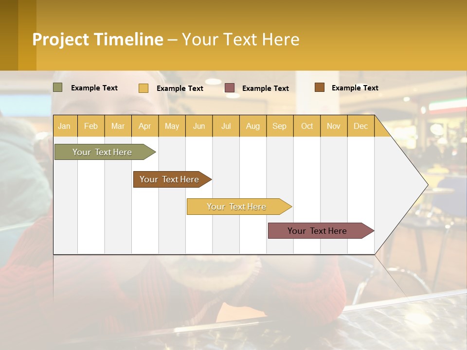 A Young Boy Eating A Sandwich In A Restaurant PowerPoint Template