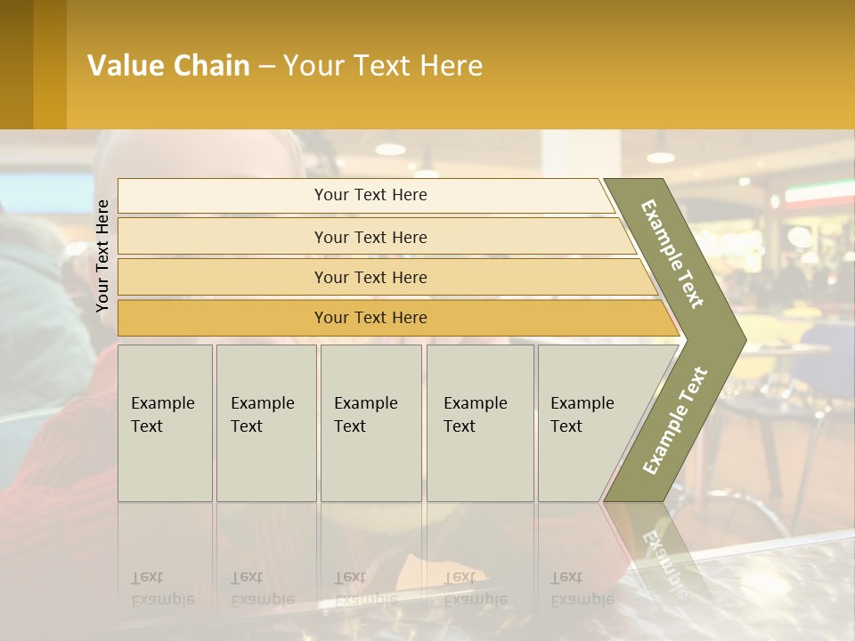A Young Boy Eating A Sandwich In A Restaurant PowerPoint Template