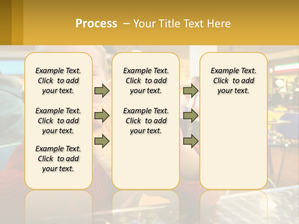 A Young Boy Eating A Sandwich In A Restaurant PowerPoint Template