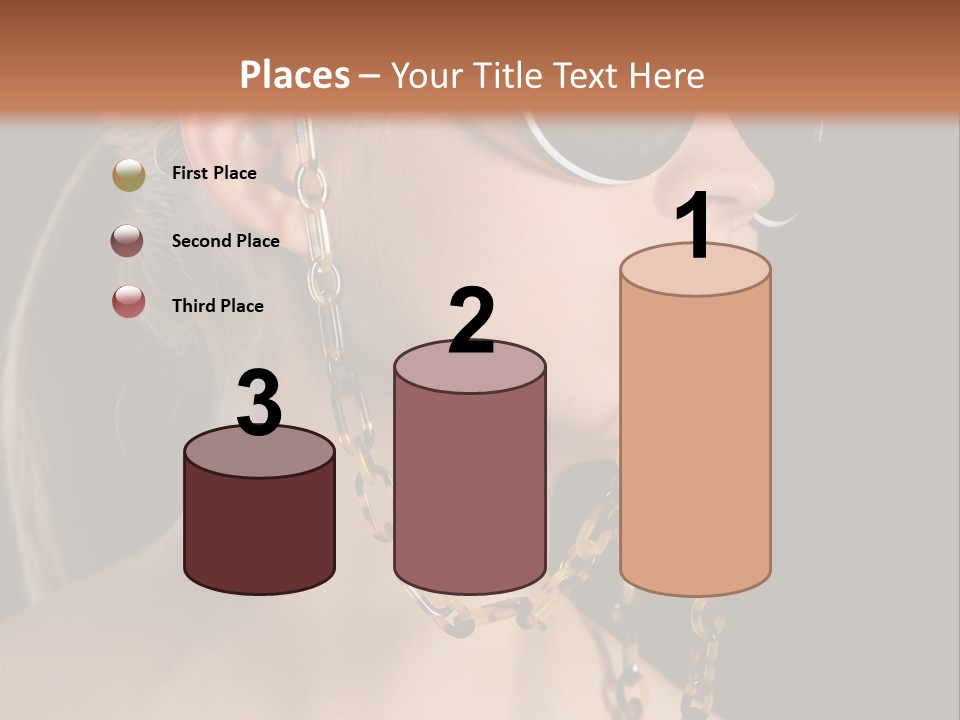 A Woman Wearing Sunglasses With A Chain Around Her Neck PowerPoint Template