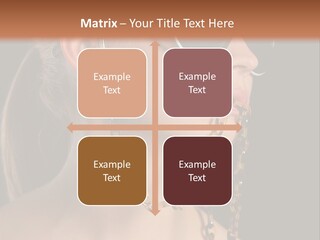 A Woman Wearing Sunglasses With A Chain Around Her Neck PowerPoint Template