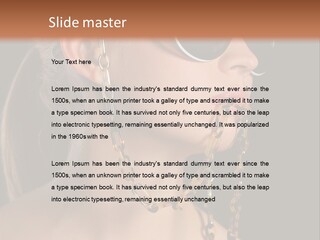 A Woman Wearing Sunglasses With A Chain Around Her Neck PowerPoint Template