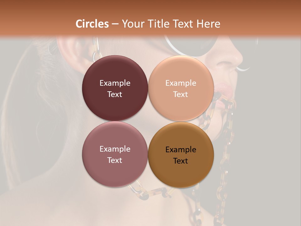 A Woman Wearing Sunglasses With A Chain Around Her Neck PowerPoint Template