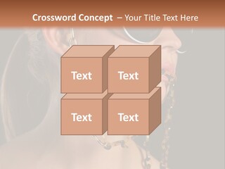 A Woman Wearing Sunglasses With A Chain Around Her Neck PowerPoint Template