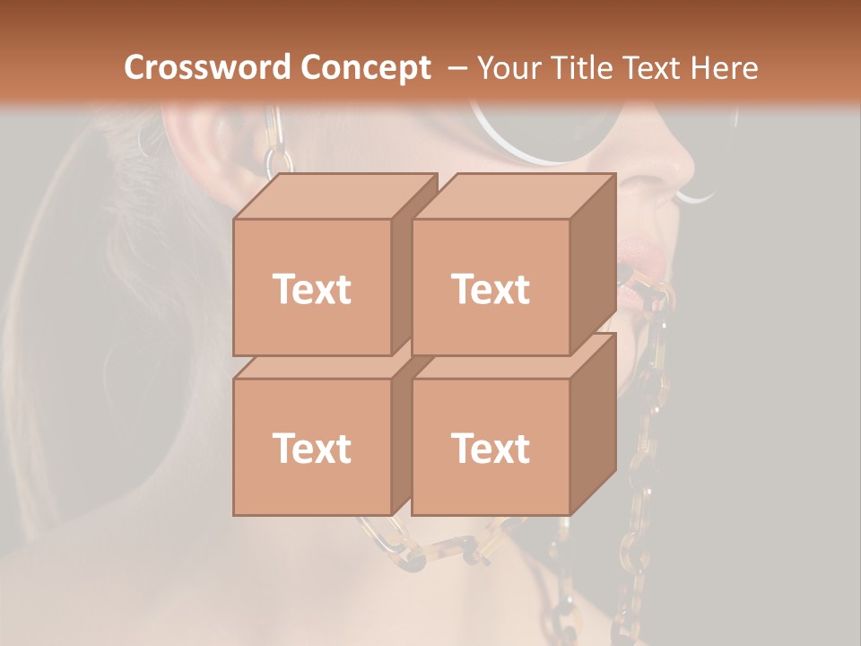 A Woman Wearing Sunglasses With A Chain Around Her Neck PowerPoint Template