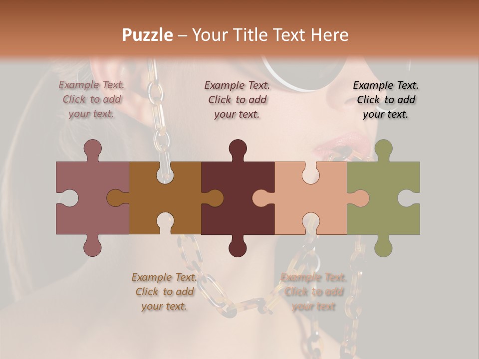 A Woman Wearing Sunglasses With A Chain Around Her Neck PowerPoint Template