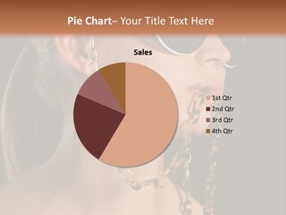 A Woman Wearing Sunglasses With A Chain Around Her Neck PowerPoint Template
