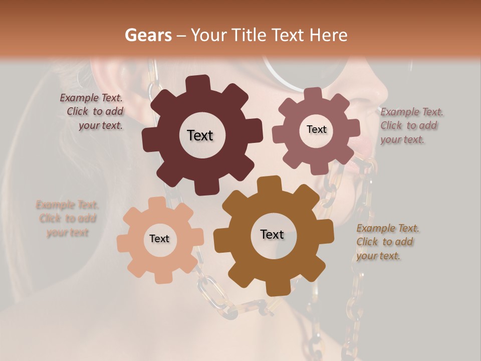 A Woman Wearing Sunglasses With A Chain Around Her Neck PowerPoint Template