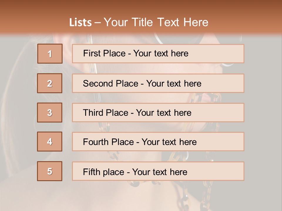A Woman Wearing Sunglasses With A Chain Around Her Neck PowerPoint Template
