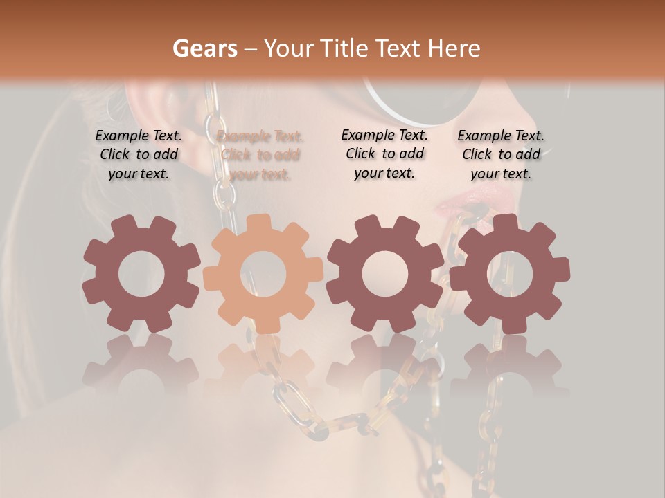 A Woman Wearing Sunglasses With A Chain Around Her Neck PowerPoint Template