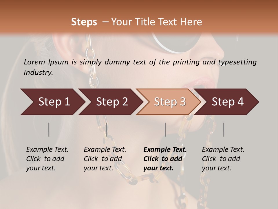 A Woman Wearing Sunglasses With A Chain Around Her Neck PowerPoint Template