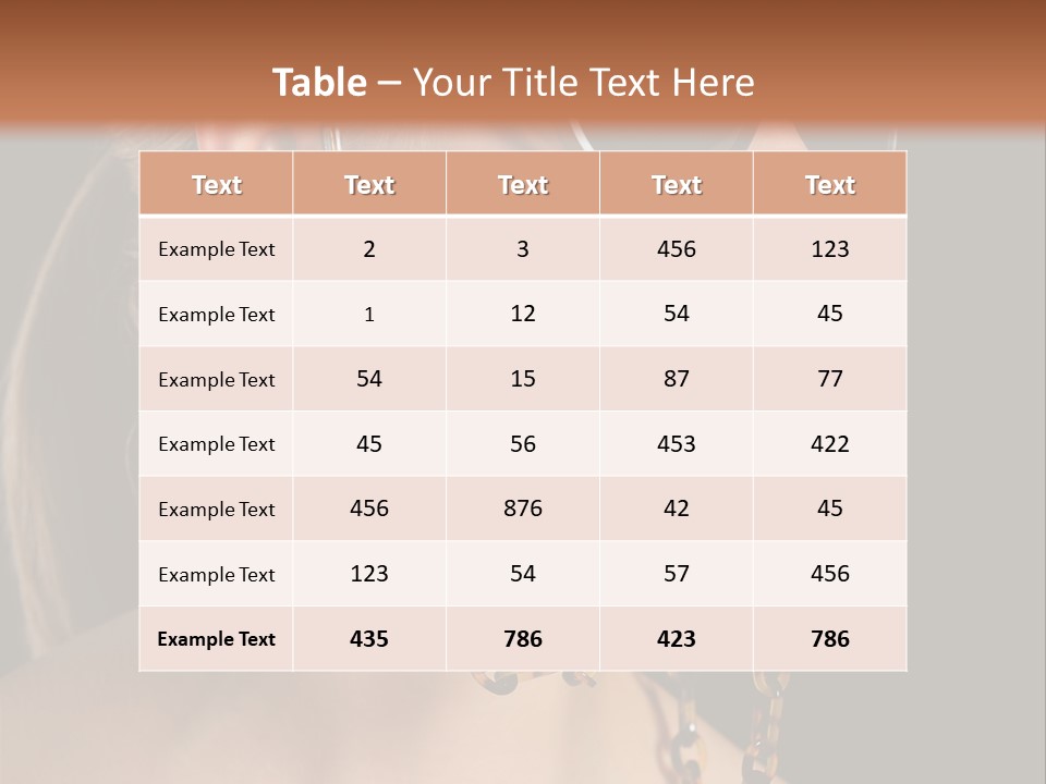 A Woman Wearing Sunglasses With A Chain Around Her Neck PowerPoint Template