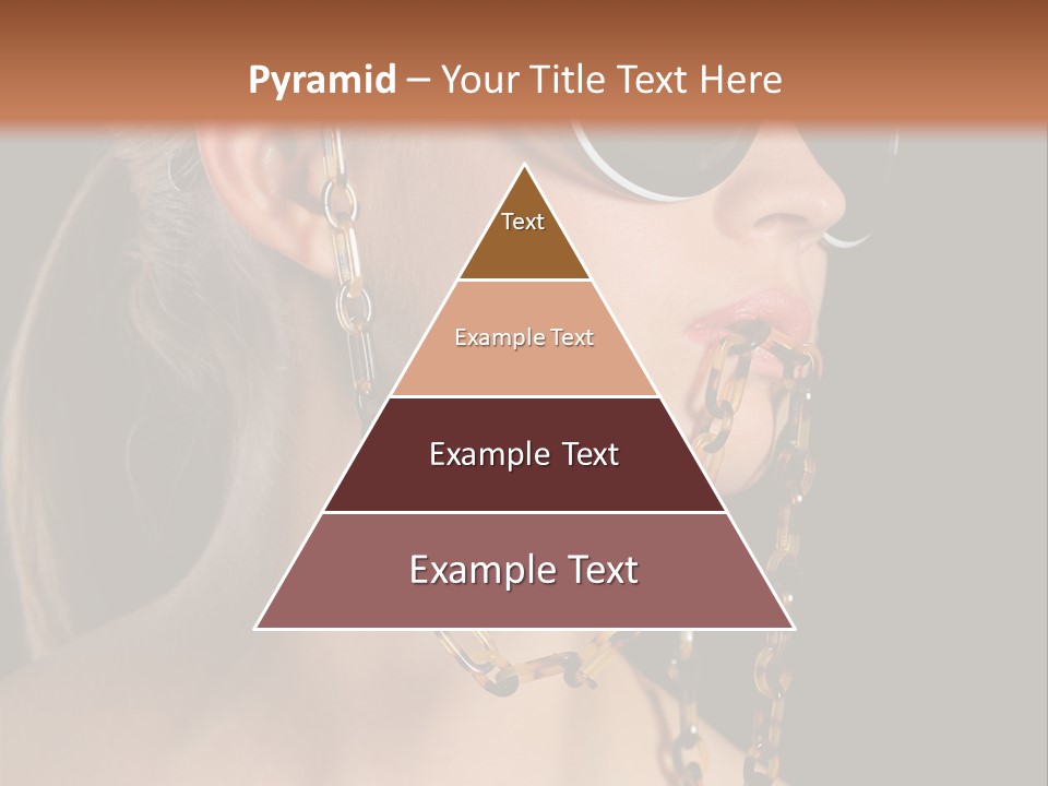 A Woman Wearing Sunglasses With A Chain Around Her Neck PowerPoint Template