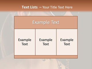 A Woman Wearing Sunglasses With A Chain Around Her Neck PowerPoint Template