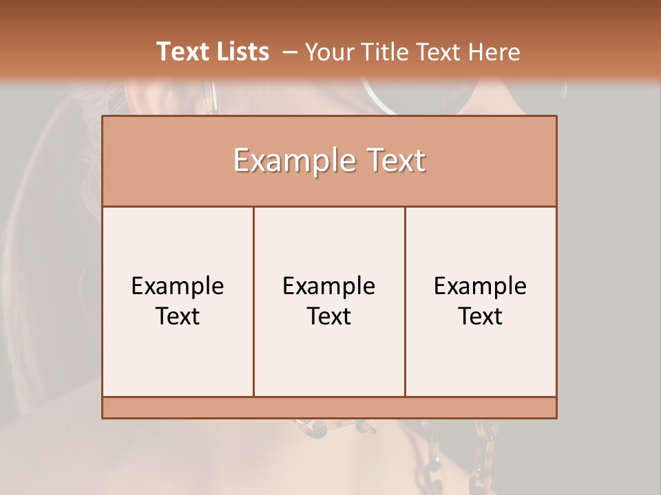 A Woman Wearing Sunglasses With A Chain Around Her Neck PowerPoint Template