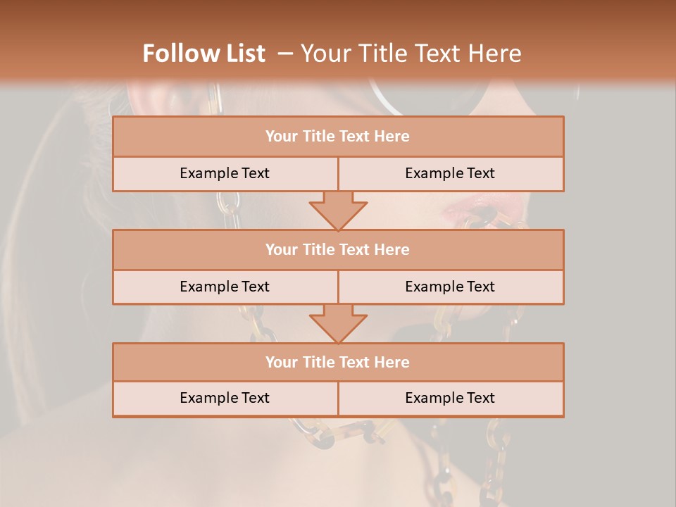 A Woman Wearing Sunglasses With A Chain Around Her Neck PowerPoint Template