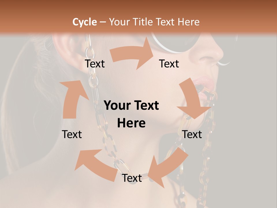 A Woman Wearing Sunglasses With A Chain Around Her Neck PowerPoint Template