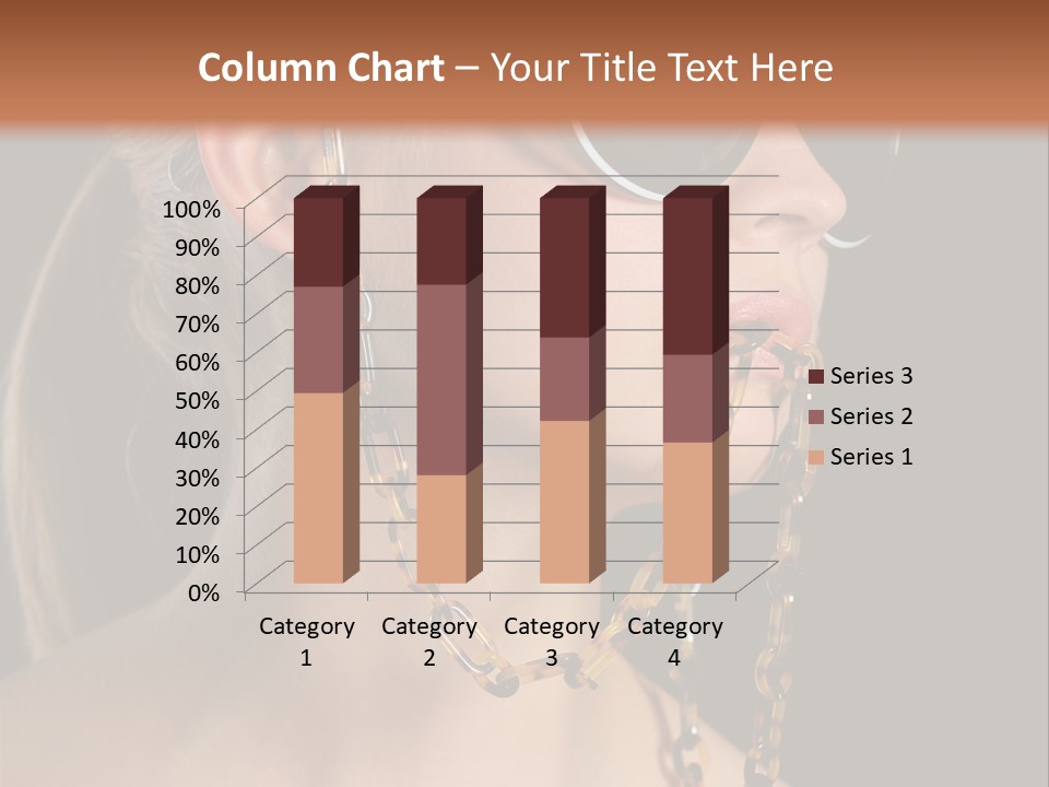 A Woman Wearing Sunglasses With A Chain Around Her Neck PowerPoint Template
