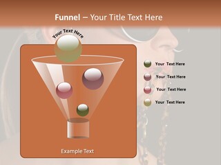 A Woman Wearing Sunglasses With A Chain Around Her Neck PowerPoint Template