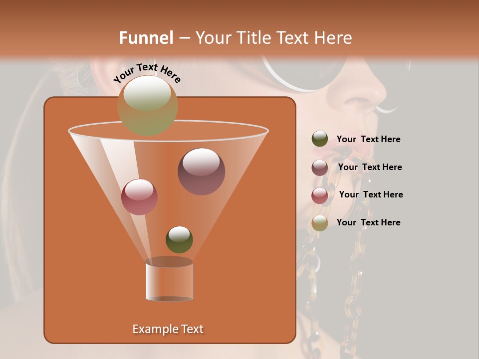 A Woman Wearing Sunglasses With A Chain Around Her Neck PowerPoint Template