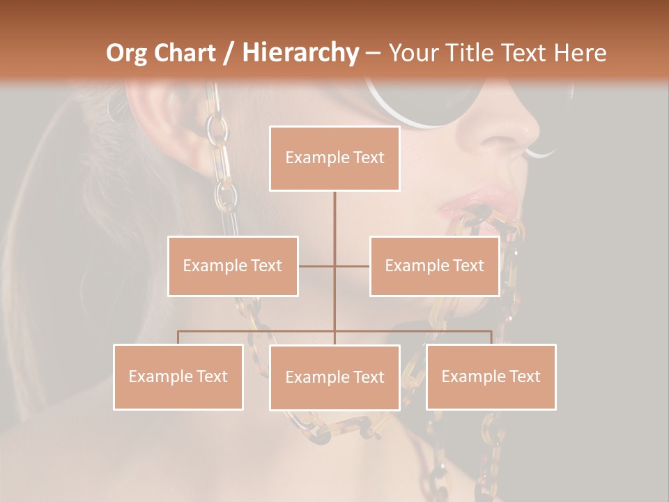 A Woman Wearing Sunglasses With A Chain Around Her Neck PowerPoint Template